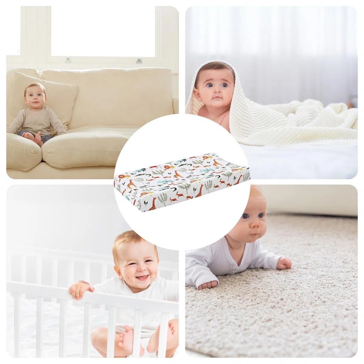 Funda Cambiador Bebe | Funda Para Cambiador Bebe | Funda Para Cambiador De Pañales De Bebé De Algodón | Cambiador Bebe Portátil Impermeable para Bebés Niños Y Niñas