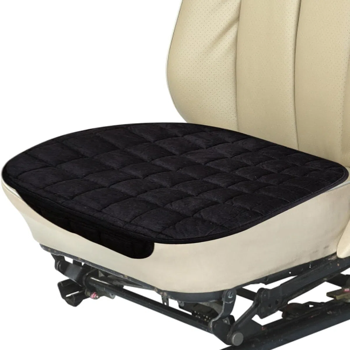 Cojín de asiento de coche universal antideslizante para asiento delantero de coche, cojín ortopédico (marrón)