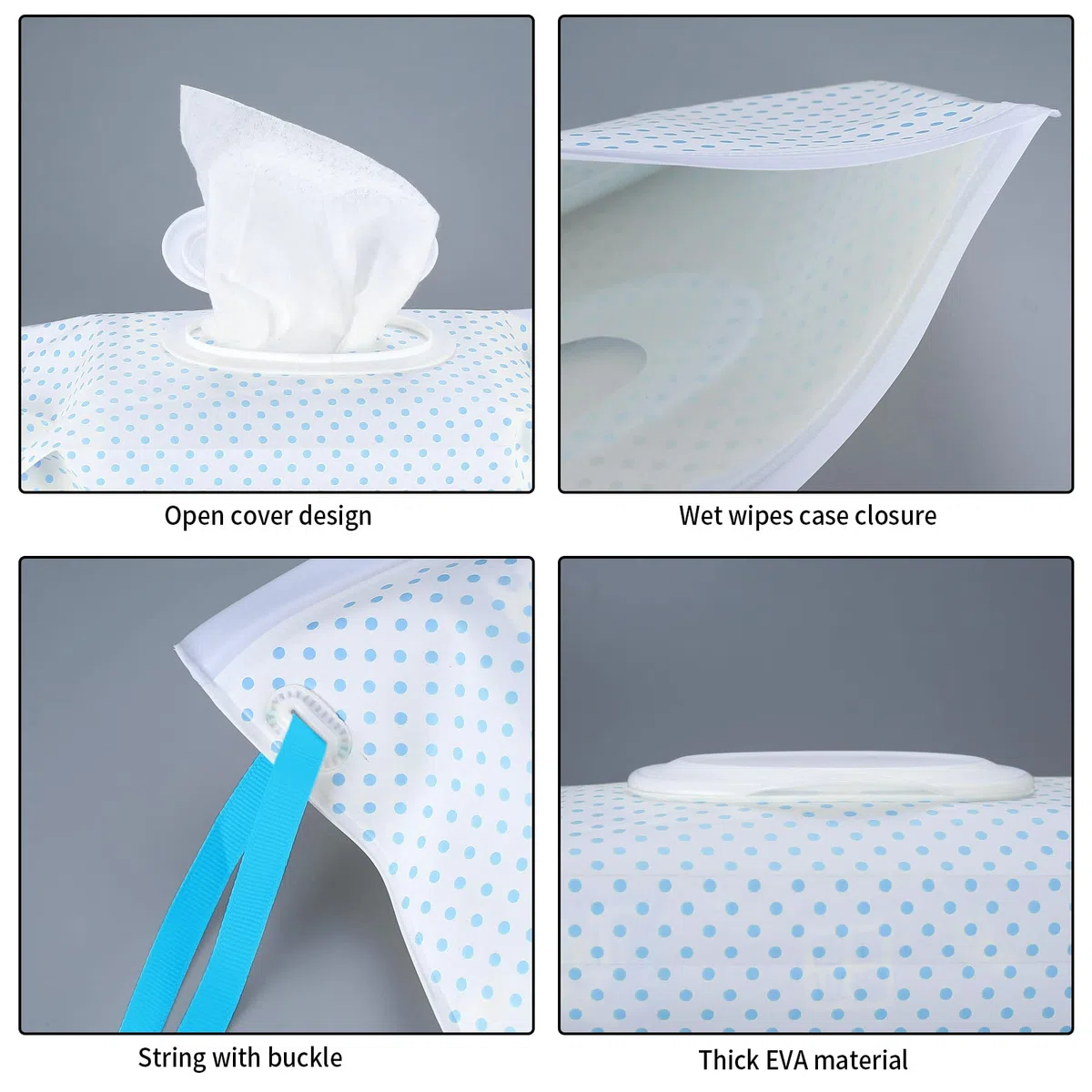 4 unidades de toallitas húmedas para bebé, dispensador de viaje, reutilizables, cajas de papel higiénico.