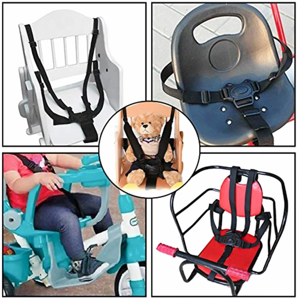 Bebé 5 Puntos Cinturón Seguridad Con correa de hombro almohadillas y guardia pad punto ajustable para bebé Kid Safe para Trona, Cochecito y Silla de Paseo