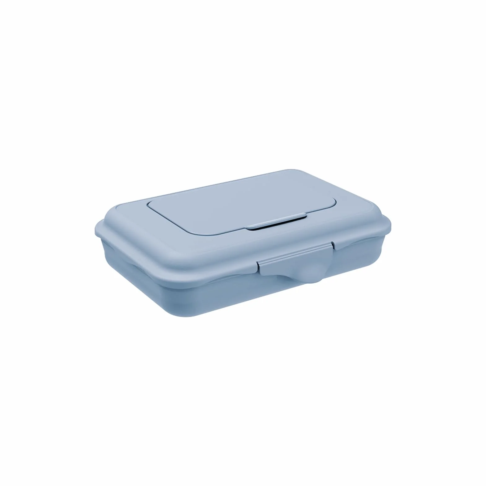 Rotho Babydesign Caja para toallitas húmedas azul 0,45 l – Caja de almacenamiento para toallitas húmedas, toallitas de bebé, toallitas de limpieza, dispensador de toallitas herméticas rellenables