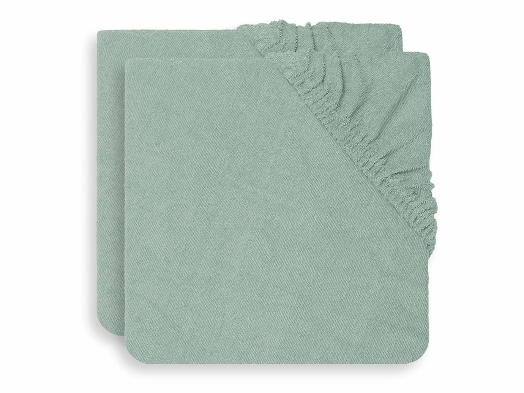 Jollein 2550-503-00095 - Funda De Cambiador Rizo 50X70Cm Color Verde Ceniza (Paquete De 2)
