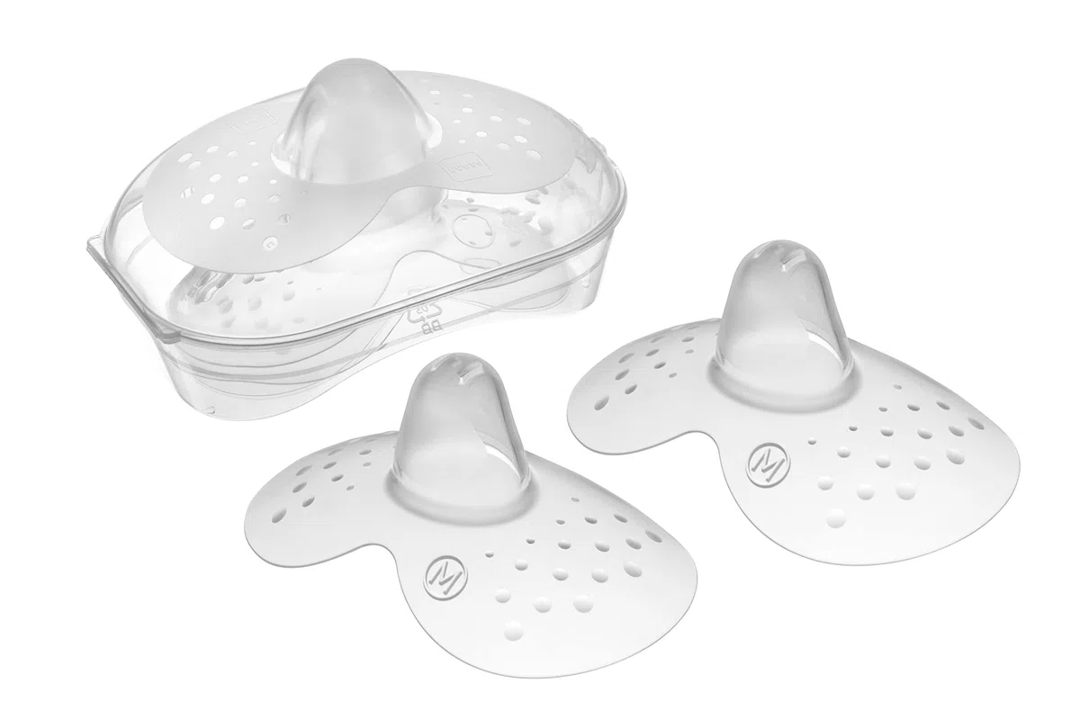 MAM Pezonera de Silicona SkinSoft, para la Irritación, Fácilmente Adaptable, Gran Aceptación y Agradable para la Piel del Bebé, Fácil de Limpiar y Sistema de Autoesterilización, Pack 2 uds, Talla M