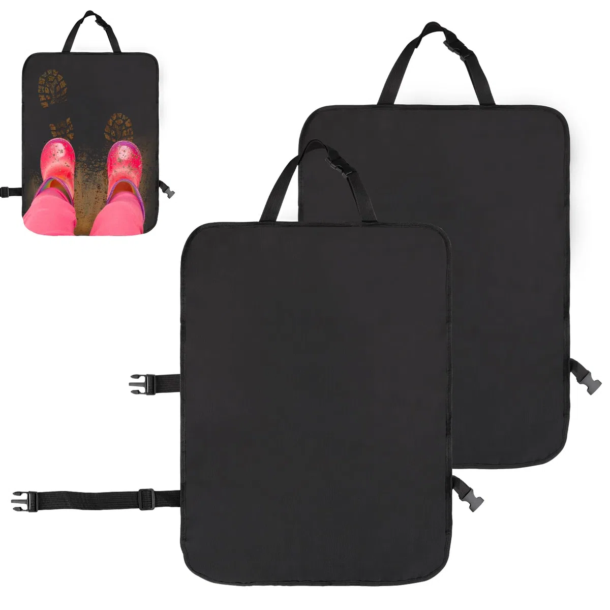 VFANDV 2 Piezas Protector Asiento Coche Respaldo, Protector de Respaldo Impermeable Protector de Asiento de Coche 600D Oxford Protector de Respaldo Protección Fundas para Niños y Bebe