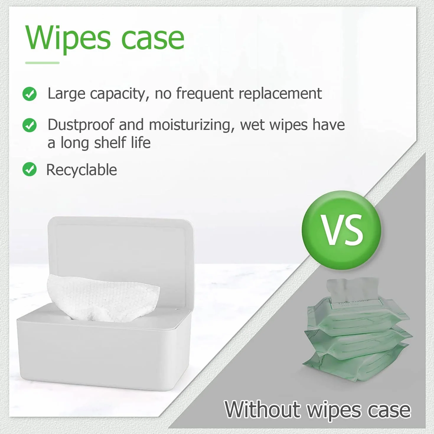 Aohcae Dispensador Toallitas Bebe, Caja Toallitas Humedas Caja Toallitas Bebe Portatoallitas Niño Baby Wipes Dispenser se Puede Usar para Almacenar Toallitas Húmedas Toallas de Papel Máscaras Juguetes