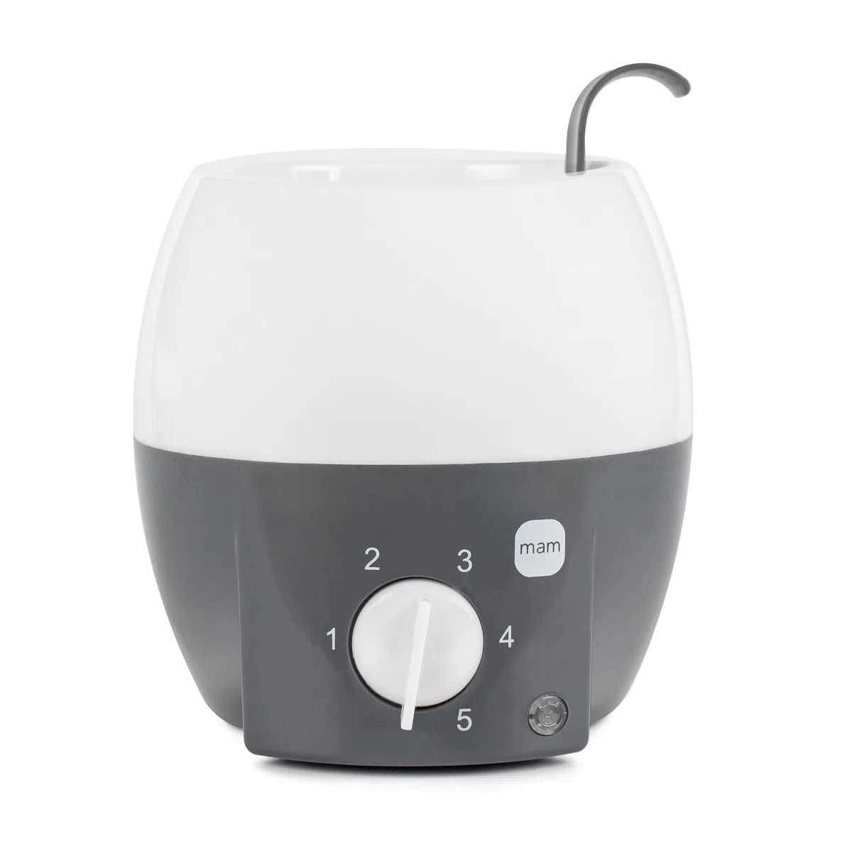 MAM Calentador de biberones para biberones y Alimentos para bebés, Calentador de biberones con Control automático de Temperatura y protección contra sobrecalentamiento, Color Gris