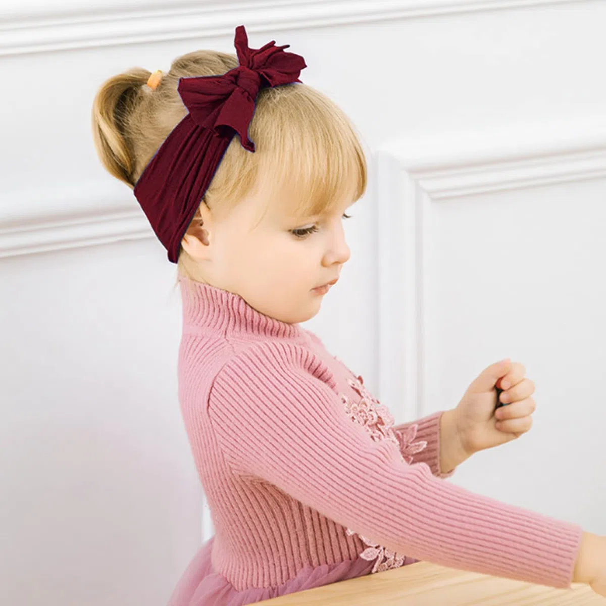 Hocaies Vendas del bebé Hairband de los bebés recién Nacidos Diademas de bebé anchas con lazo Diadema Elástica Niñas Banda Para Cabeza Bebe Accesorio Bebe Niñas Recien Nacida