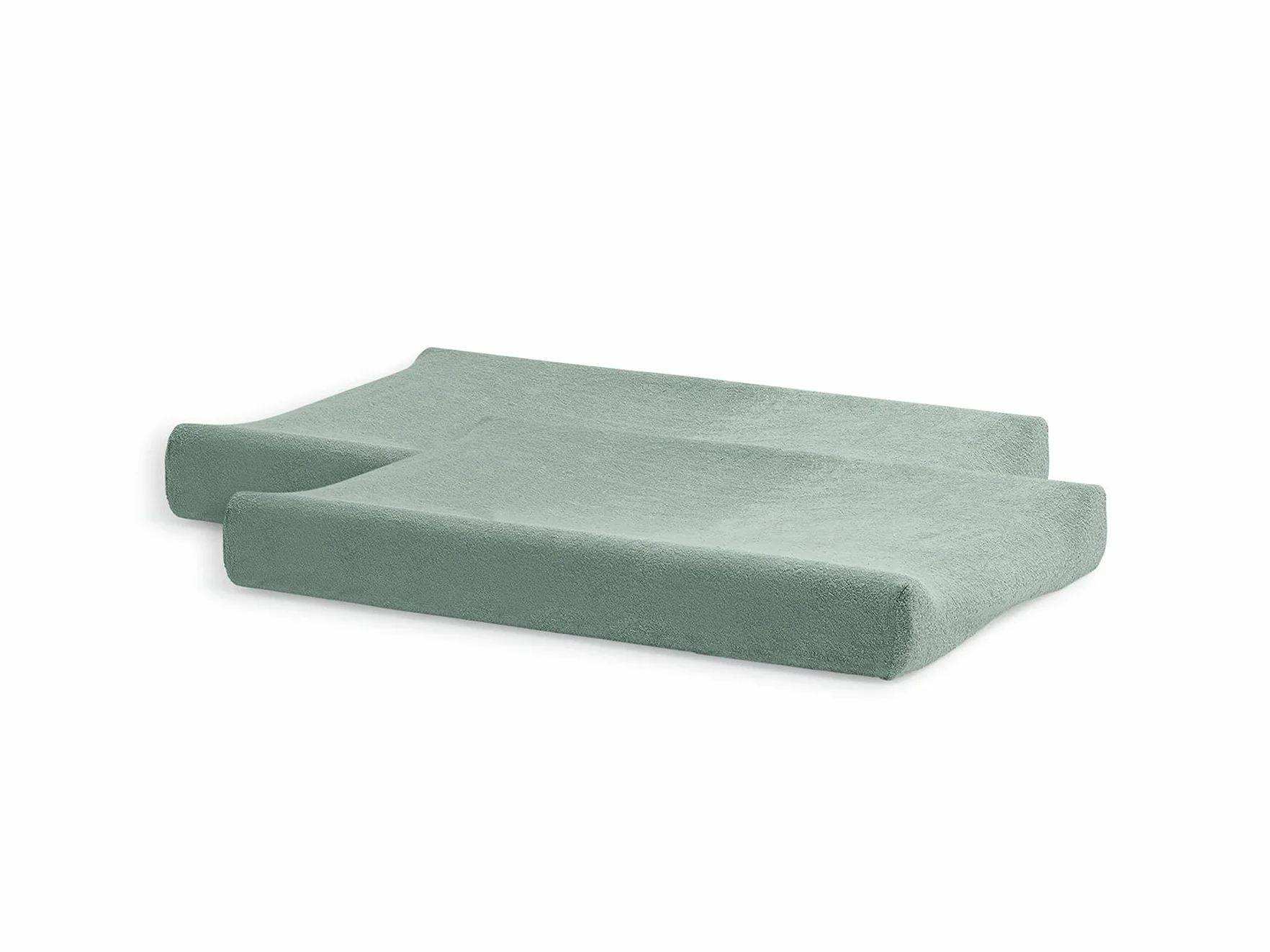 Jollein 2550-503-00095 - Funda De Cambiador Rizo 50X70Cm Color Verde Ceniza (Paquete De 2)