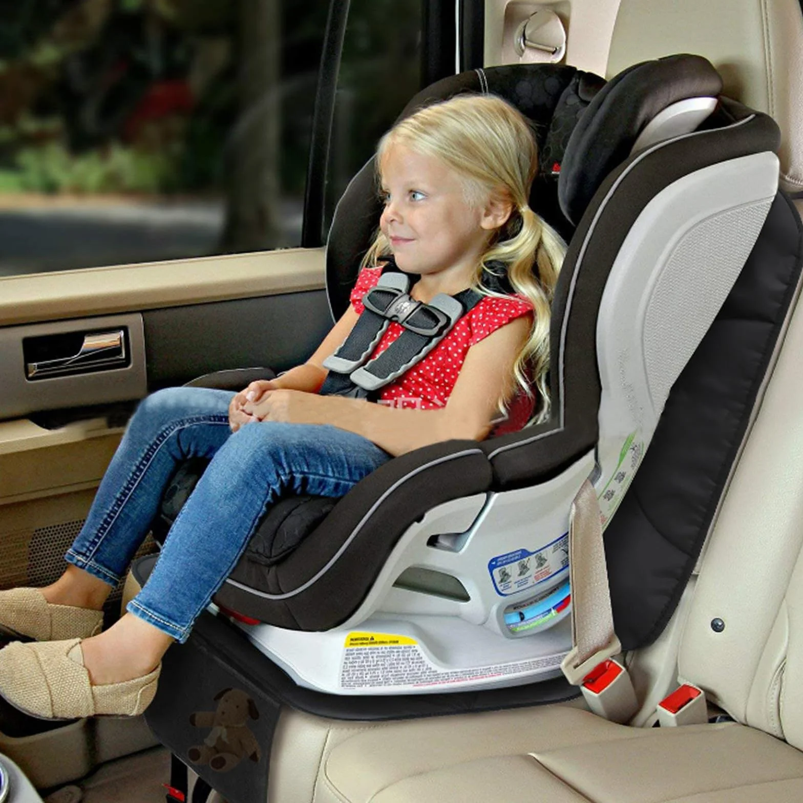Nutabevr Protector Asiento Coche Niños Compatible Isofix con 2 Bolsillos de Almacenaje, Protectores Impermeables Desde Manchas y Daños, para SUV, Sedan