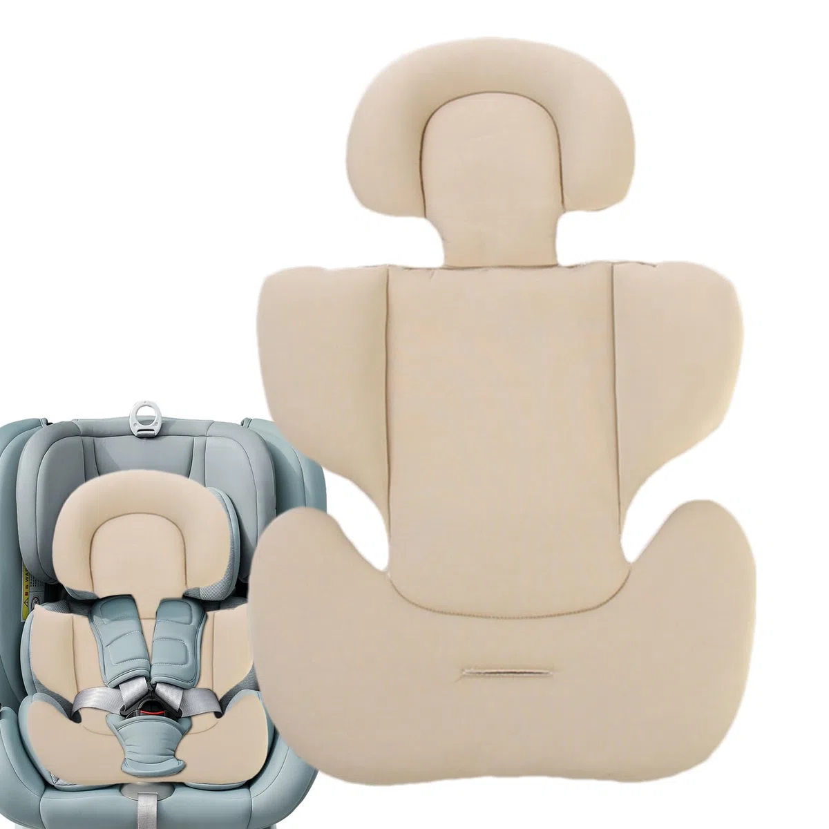 Cojín para Cochecito de bebé, cojín para Asiento de Coche para recién Nacido | Cojín Extra Suave para Asiento de Coche,Inserto de para el Cuello de la Cabeza, Soporte Corporal para