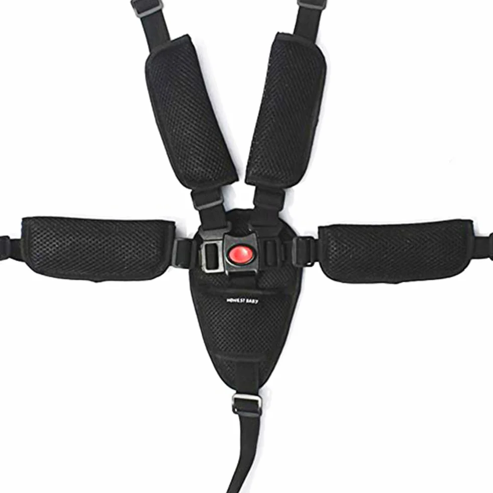Bebé 5 Puntos Cinturón Seguridad Con correa de hombro almohadillas y guardia pad punto ajustable para bebé Kid Safe para Trona, Cochecito y Silla de Paseo