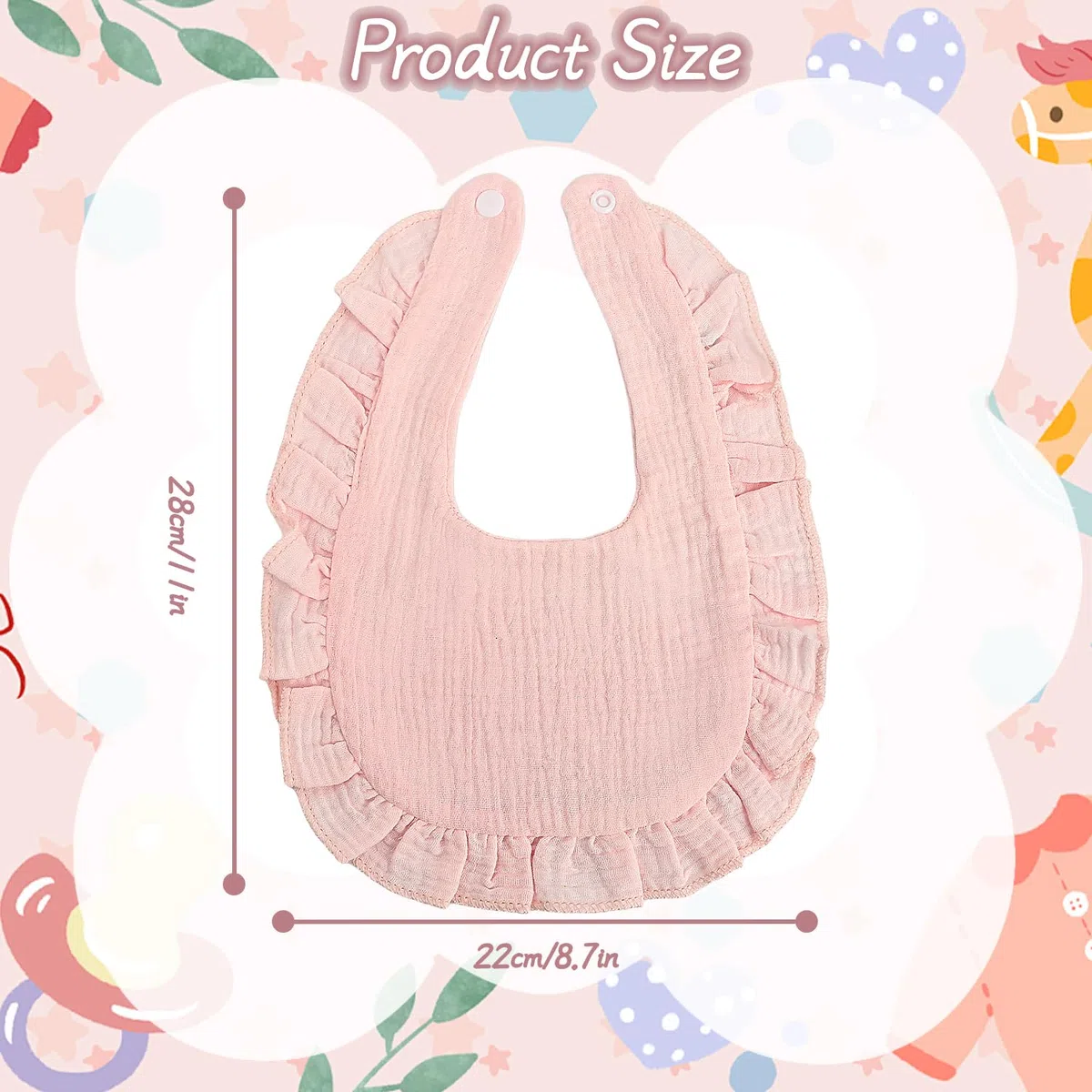 Baberos de muselina para bebé, baberos para recién nacidos y niños pequeños 0-24 meses, pack de 3 suaves y absorbentes para bebés unisex