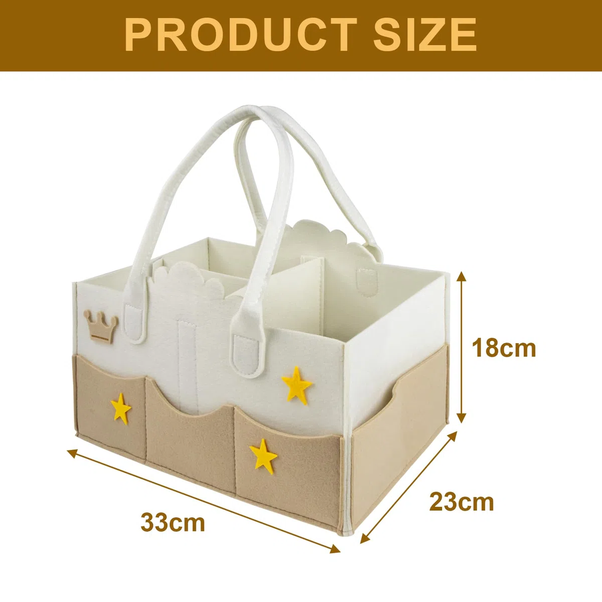 Cesta Organizadora Bebe,Organizador Pañales de Fieltro con Compartimentos Extraíbles,Cestas Bebe Cesta Cambiador para Juguetes,Libros Ilustrados,Aperitivos,Material de Oficina