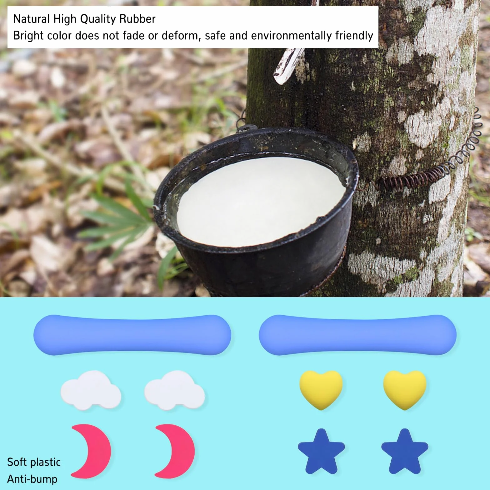 Tiradores para Armarios Infantiles, 10 Pcs Tiradores Cajones con Tornillos Mango Anticolisión de Goma Blanda de Cielo Estrellado de Dibujos Animados para Muebles de Dormitorio Infantiles
