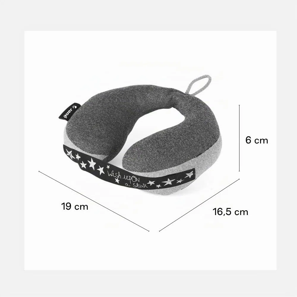 Jané Cojín Cervical Bebé para Silla de Coche, Soporte Cabeza Niño, Viaje y Descanso, Talla S +0 Meses, Gris