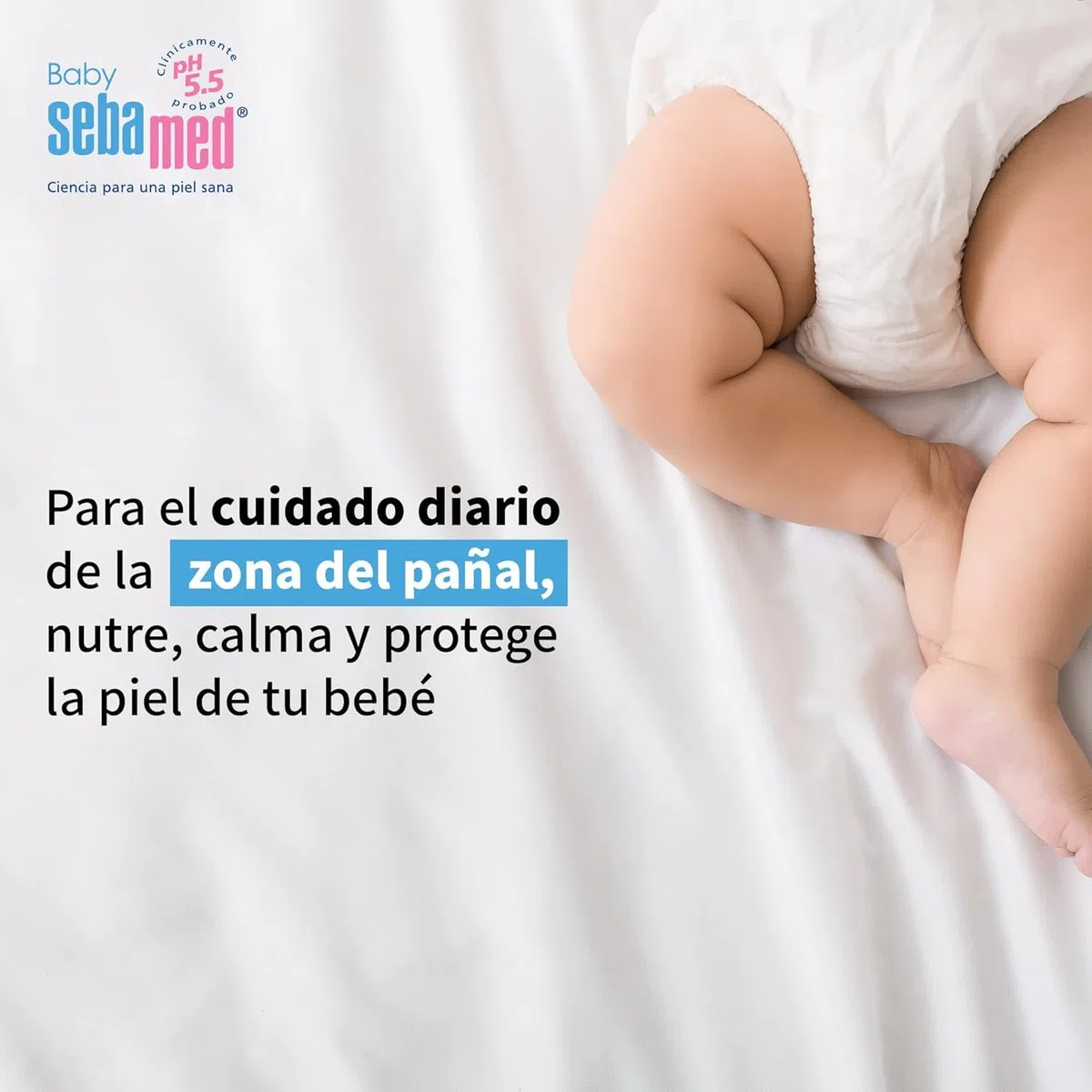 Sebamed Baby Crema Balsámica, con Pantenol para el Cuidado Diario de la Zona del Pañal del Bebé, Piel Delicada