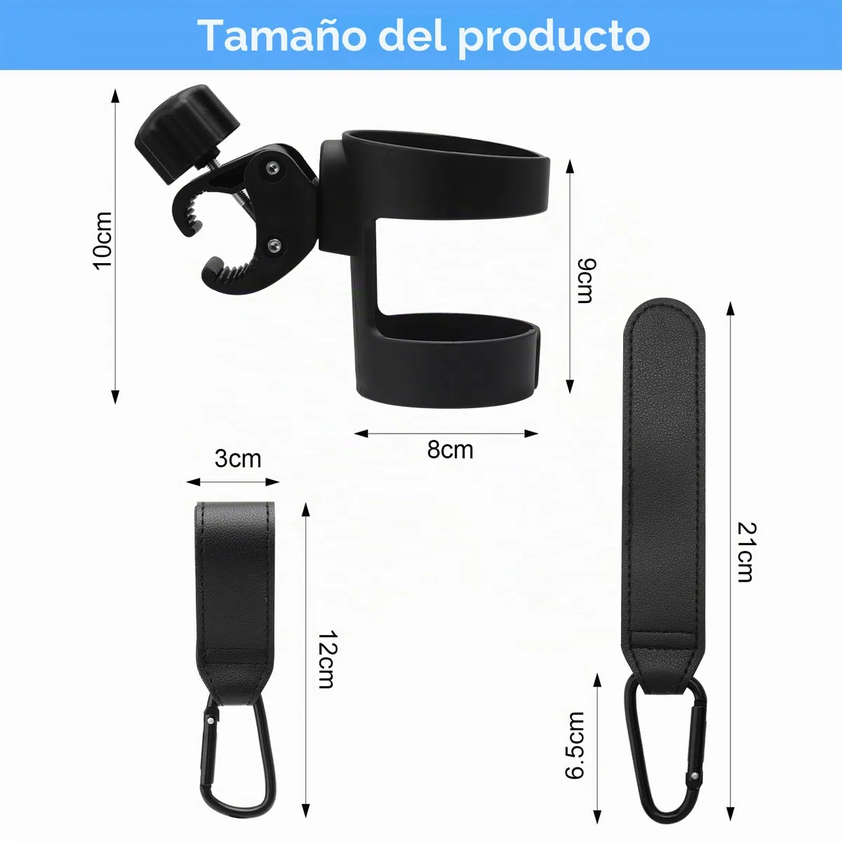 Portavasos para Cochecito, Sujetavasos para Padres para Silla de Paseo, Ganchos Carro Bebe, Soporte para Bebidas para Cochecito de Bebé, Accesorio Universal para Bicicletas, Carrito Bebe,Scooters