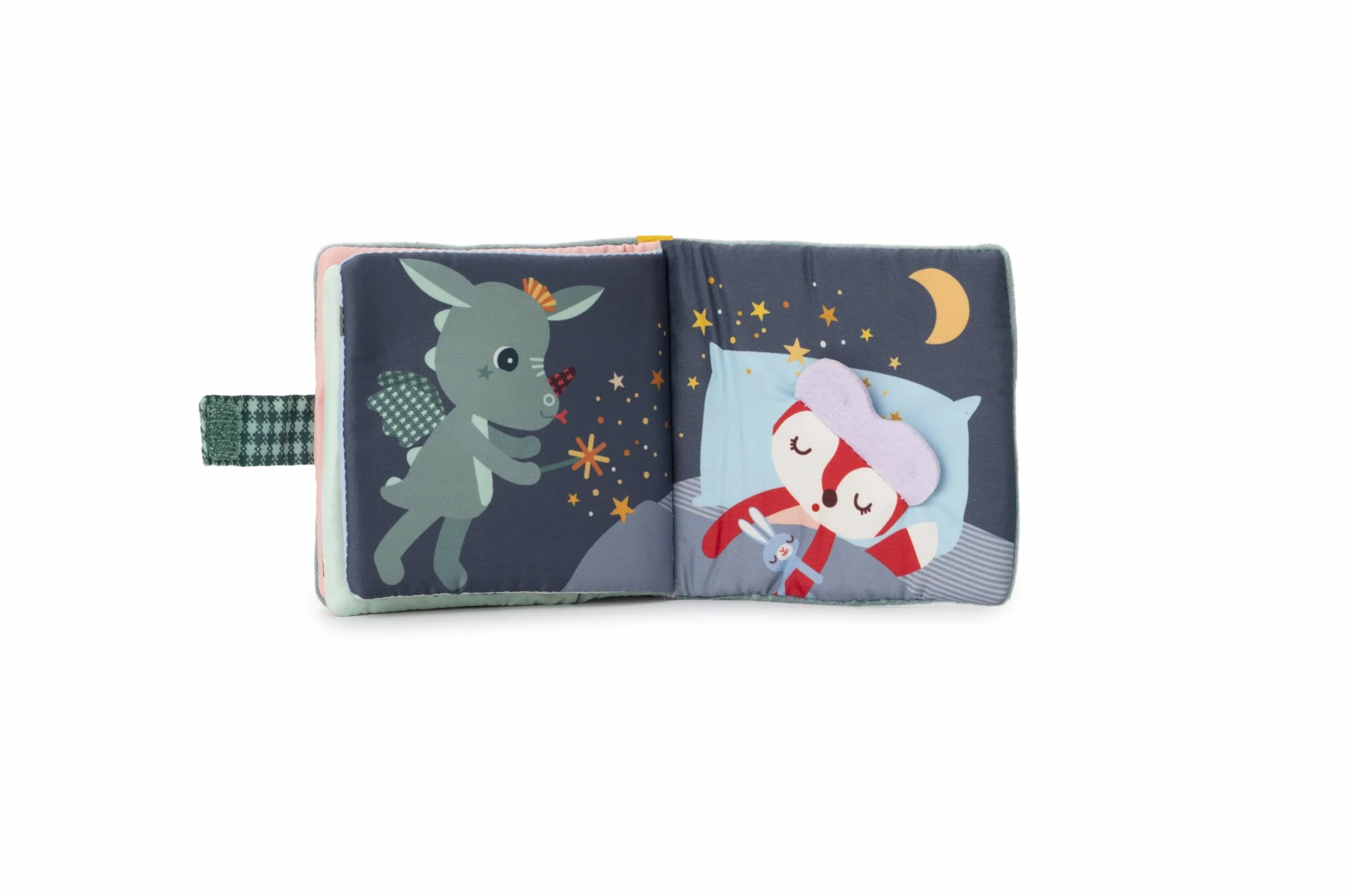 Lilliputiens - Primer Libro de Tela para bebés Joe el Dragón - Libro de despertar interactivo con anillo de dentición y actividades sensoriales - Primer libro para estimular a los bebés- 6 meses,83496