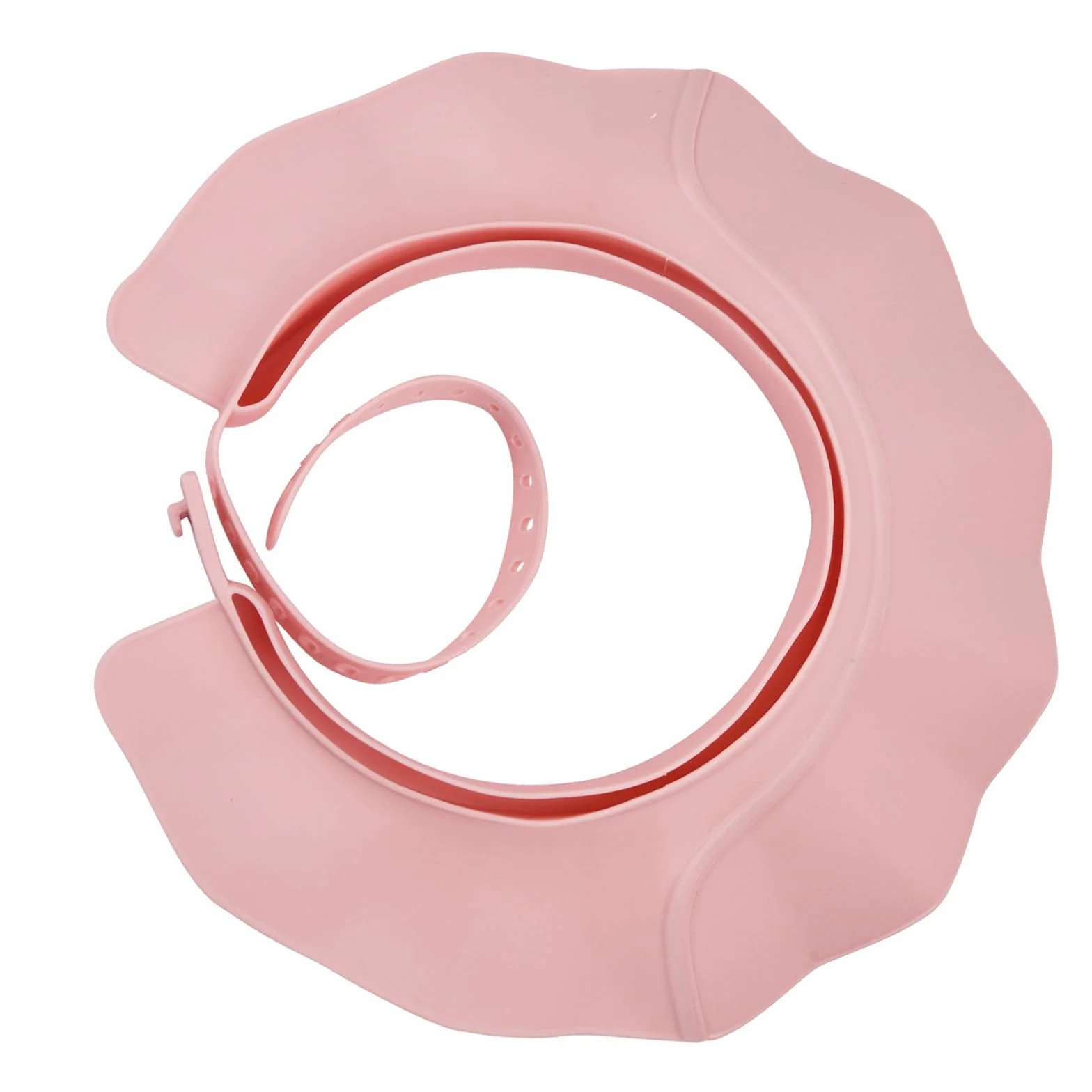 Gorro Ducha Beber Proteger Ojos y Oídos Silicona Protector Cabeza Ajustable Función Tres en Uno Regadera Baño (Rosa)