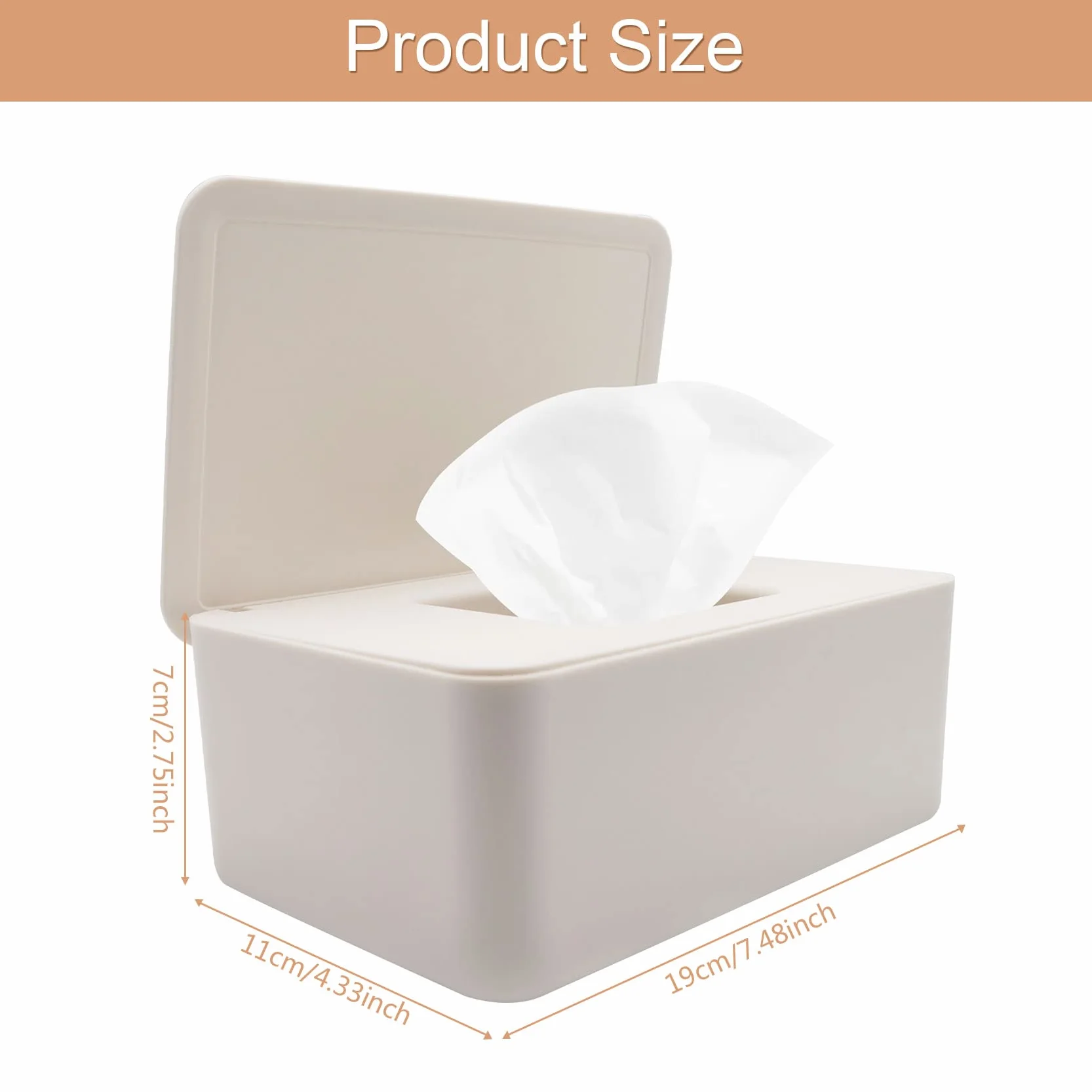 Aohcae Dispensador Toallitas Bebe, Caja Toallitas Humedas Caja Toallitas Bebe Portatoallitas Niño Baby Wipes Dispenser se Puede Usar para Almacenar Toallitas Húmedas Toallas de Papel Máscaras Juguetes