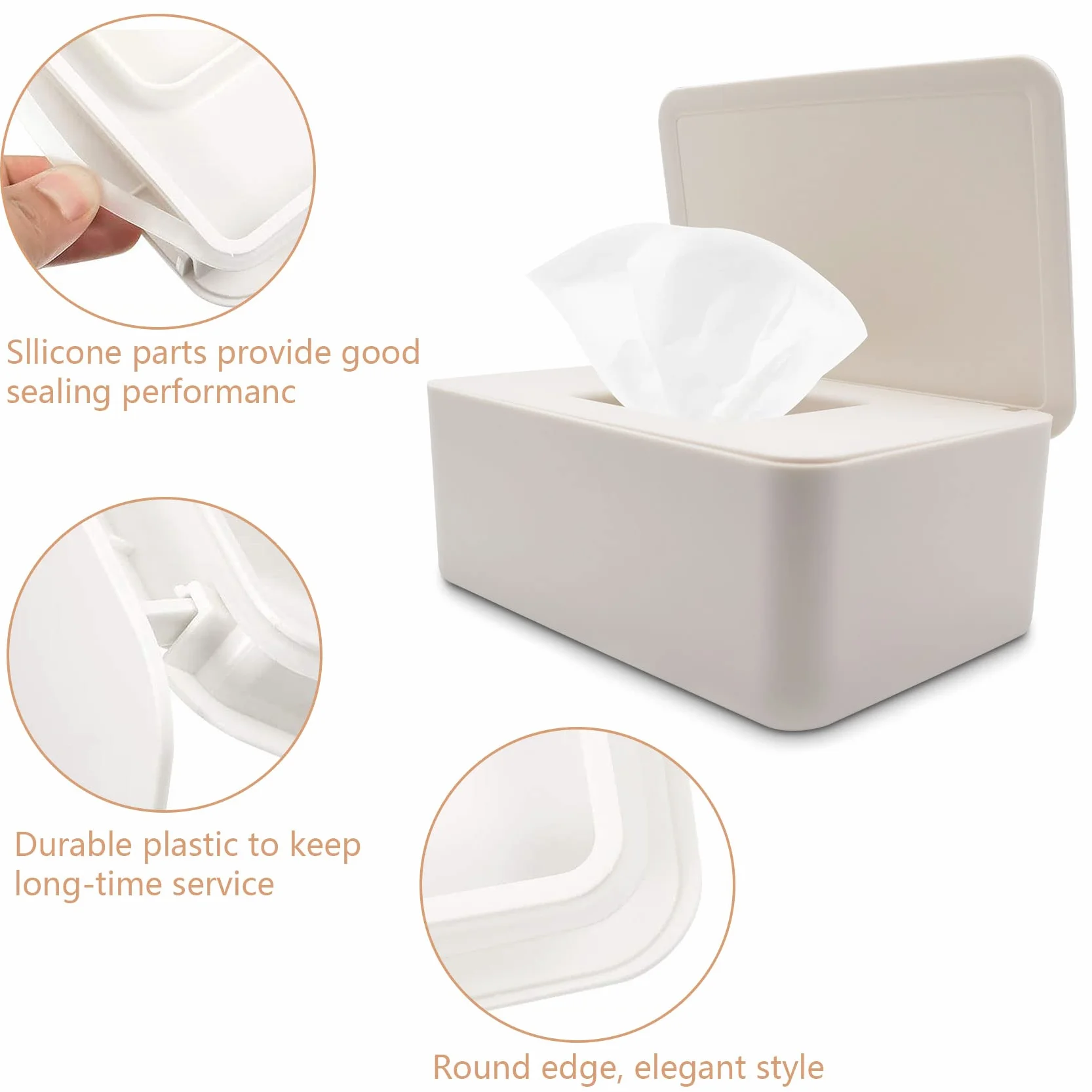 Aohcae Dispensador Toallitas Bebe, Caja Toallitas Humedas Caja Toallitas Bebe Portatoallitas Niño Baby Wipes Dispenser se Puede Usar para Almacenar Toallitas Húmedas Toallas de Papel Máscaras Juguetes