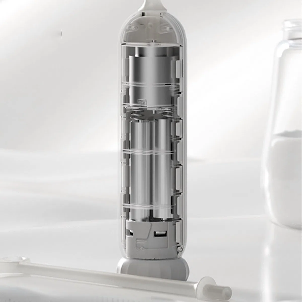 Mezclador de leche de fórmula: batidora de biberones a pilas, práctica herramienta de preparación de comidas para bebés | Mezclador de polvo compacto para preparación de leche de fórmula para recién
