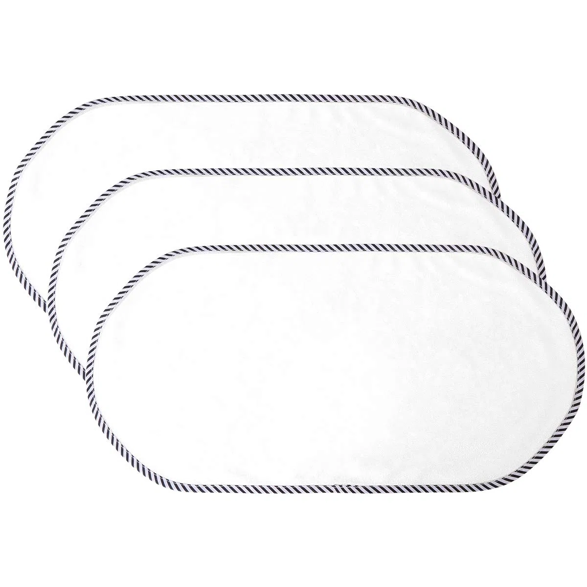 Paquete de 3 forros impermeables para cambiador, lavables y reutilizables, 11.8 x 23.6 pulgadas, tela de rizo de fibra de bambú + TPU