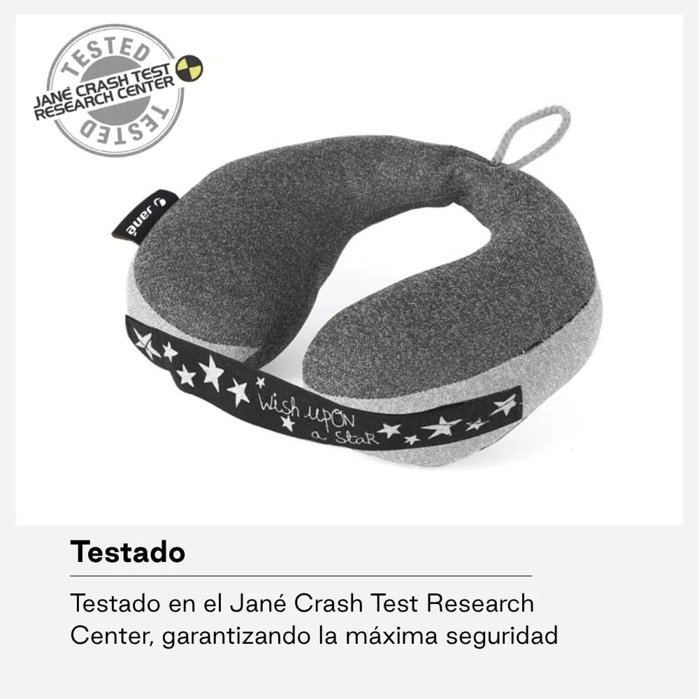 Jané Cojín Cervical Bebé para Silla de Coche, Soporte Cabeza Niño, Viaje y Descanso, Talla S +0 Meses, Gris