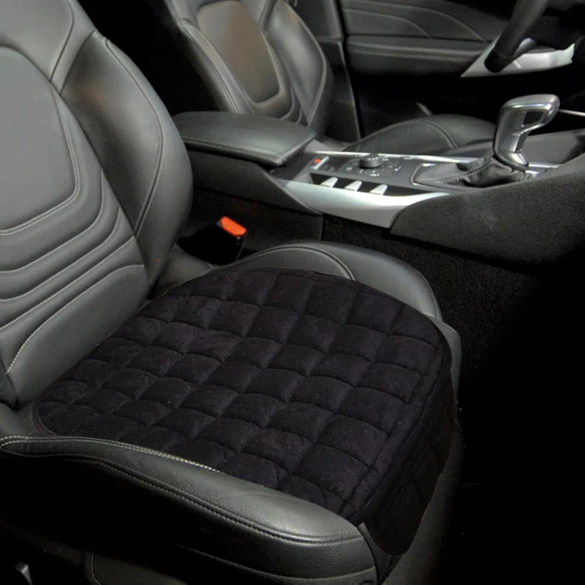 Cojín de asiento de coche universal antideslizante para asiento delantero de coche, cojín ortopédico (marrón)