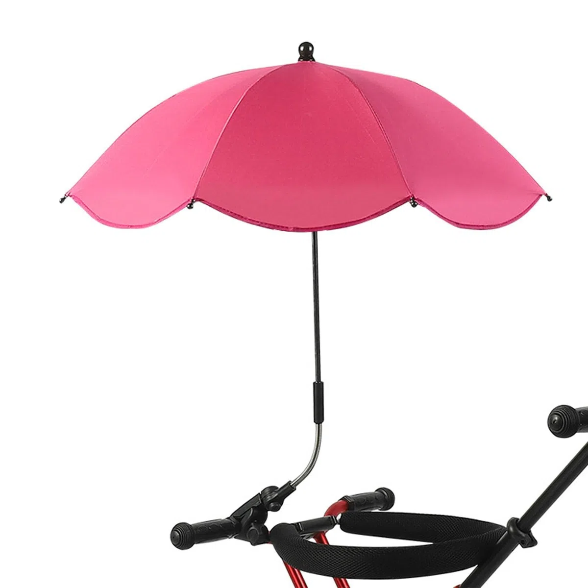 Sombrilla Carrito Bebe, Parasol Carro Bebe, Paraguas Para Cochecito con Abrazadera Ajustable, Clip De Protección UV En El Cochecito De Paraguas Acoplable, 1 item