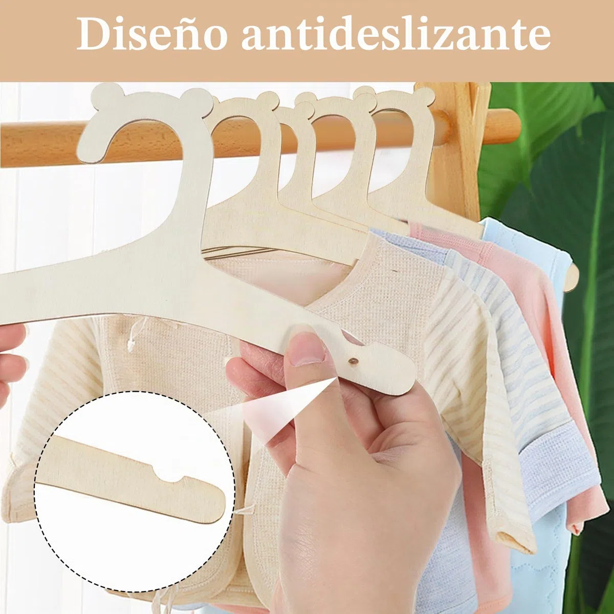 15 perchas de madera para ropa de bebé, ganchos para pantalones de bebé de 9 pulgadas, ganchos para ropa de bebé, perchas para niños recién nacidos para abrigos, pantalones y chaquetas de niños