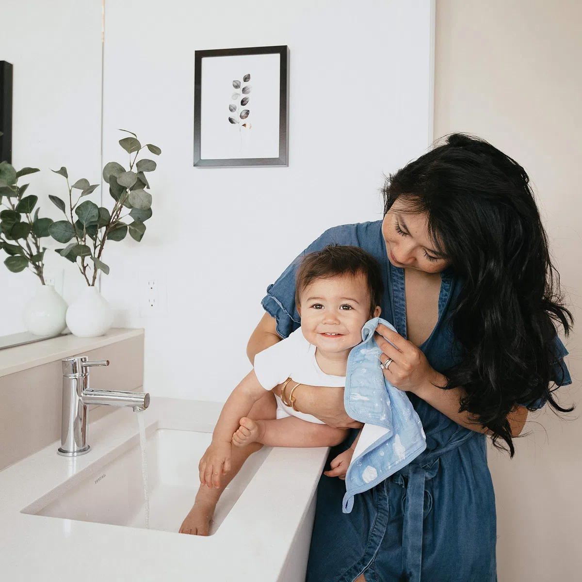 aden + anais Juego de 3 manoplas Space Explorers | muselina 100% algodón, baño y franela para bebés | set de regalo unisex para un bebé | lavar para recién nacidos