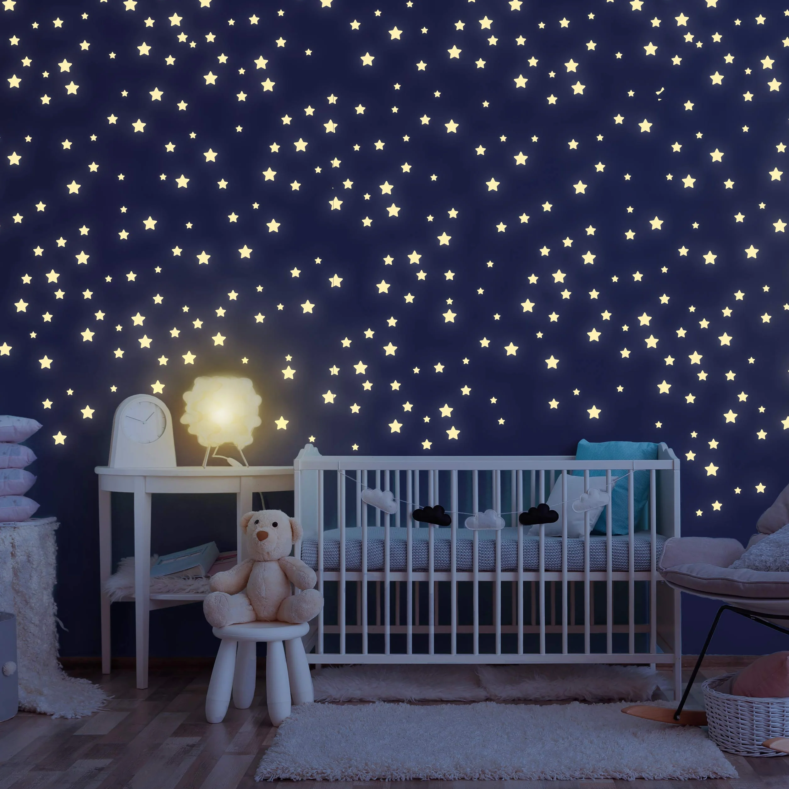 Estrellas Luminosas Homery para Habitación Infantil - 400 Unidades - Estrellas Autoadhesivas para Pared y Techo - Vinilo Brillante - Cielo Estrellado