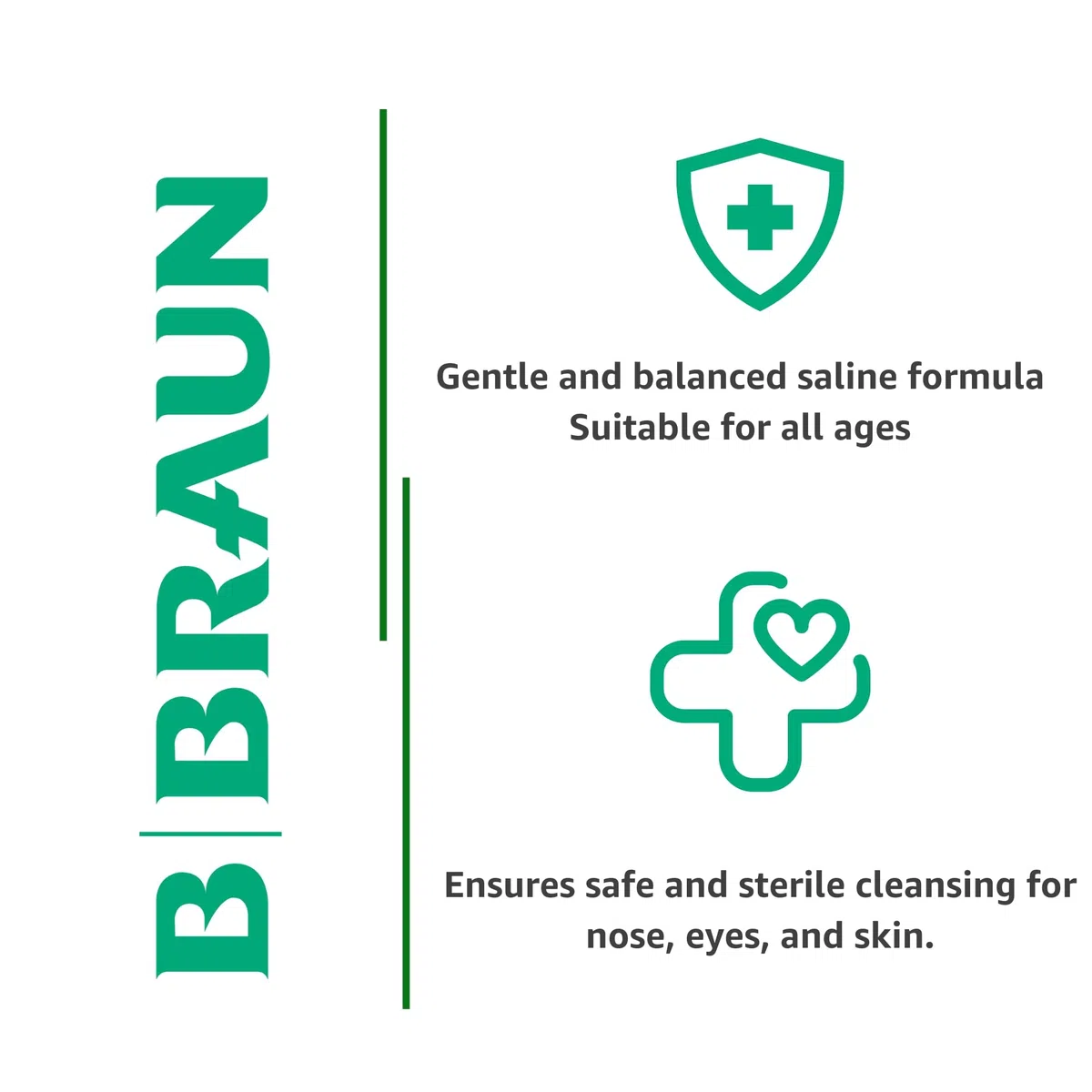 B. Braun NaCl 0,9% – Solución salina fisiológica estéril 500 ml – Para lavado nasal, ducha nasal y limpieza de heridas – Apta para bebés y adultos