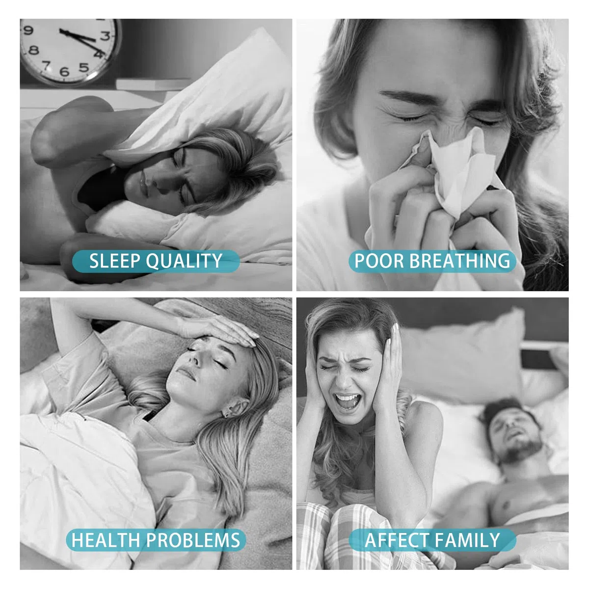 8pcs Dilatador Nasal Antironquidos Clip Nasal Magnético para Dormir, Silicone Reutilizable, Ayuda a Dejar de Roncar y Mejorar la Respiración Nocturna